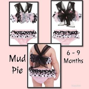 Mud Pie Bikini Bathing Suit Baby, 6/9mths Like New